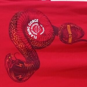 Harley-Davidson Red Cobra Short Sleeve Pocket Tee Men’s Large